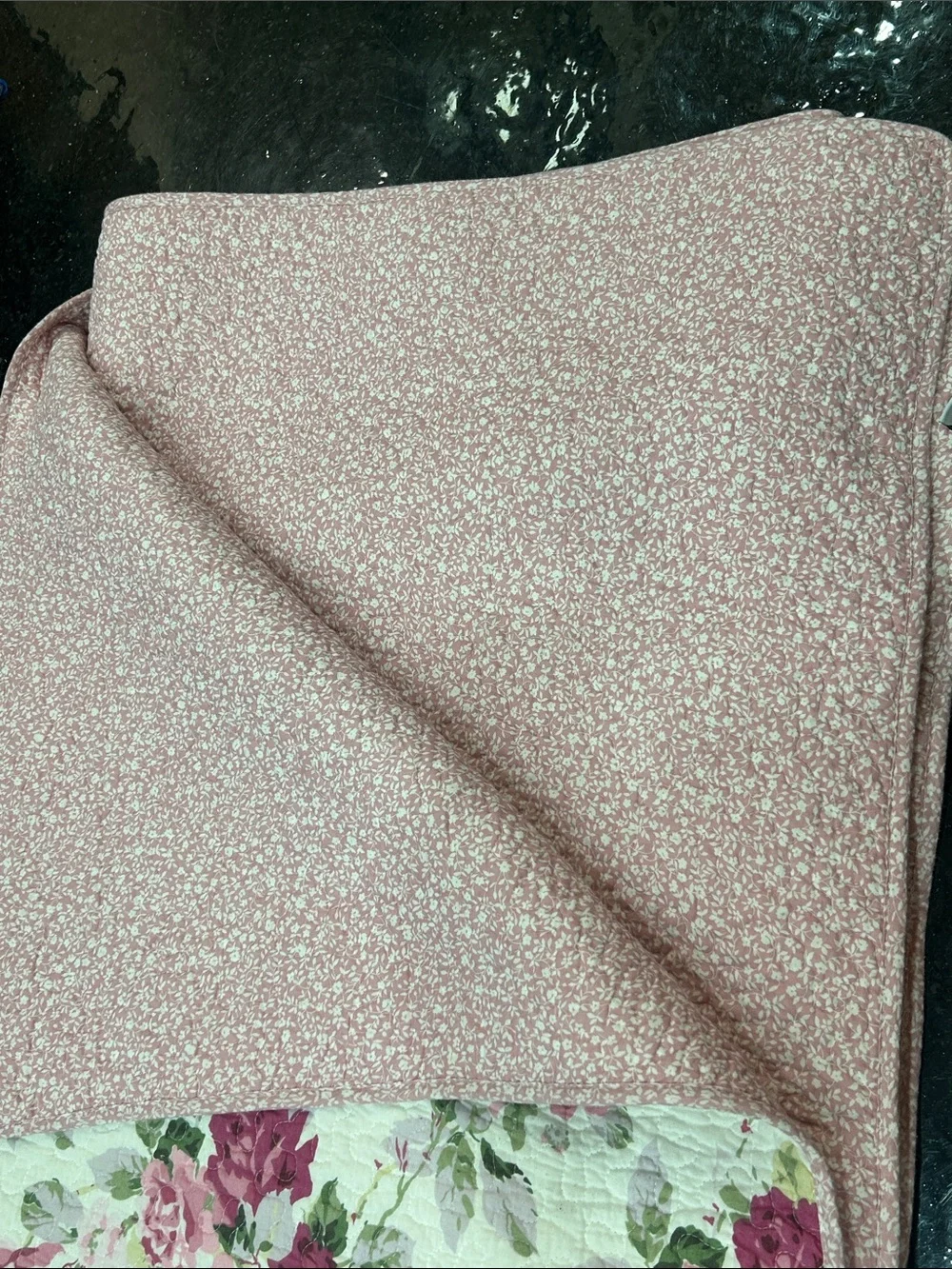 EUC Vintage Revisable Laura Ashely Cottage Shabby Chic Romantic Queen Comforter